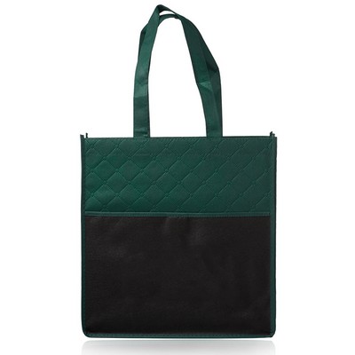 Reusable Quilted Pocket Grocery Tote Bags