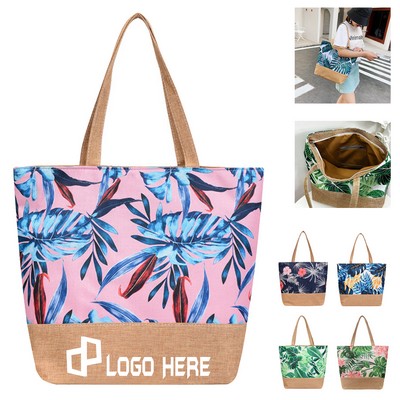 Two Tone Jutetote Bag