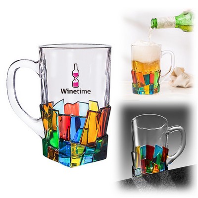 18oz Rainbow Crystal Beer Whiskey Glass Mug