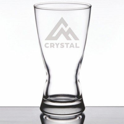 Laser Engraved Libbey® 1181HT Hourglass 12 oz. Rim Tempered Pilsner Glass