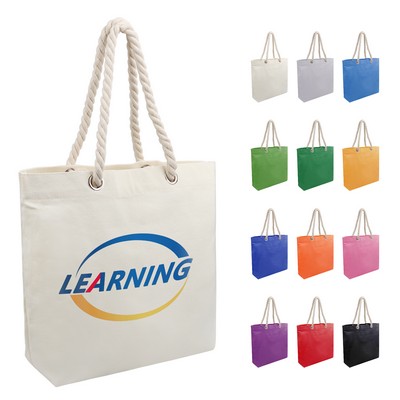 Large Canvas Shopping Tote Bag W/ Handle 13.8"x3.9"x15.7"
