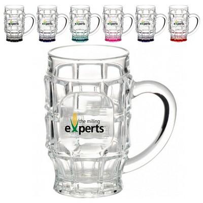 17.75 oz. Dimpled Glass Beer Mugs