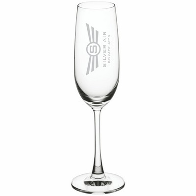 Laser Engraved Acopa Covella 7.5 oz. Flute Glass