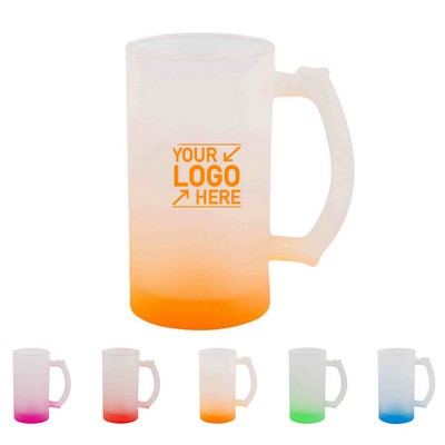 16oz Frosted Glass Beer Cup