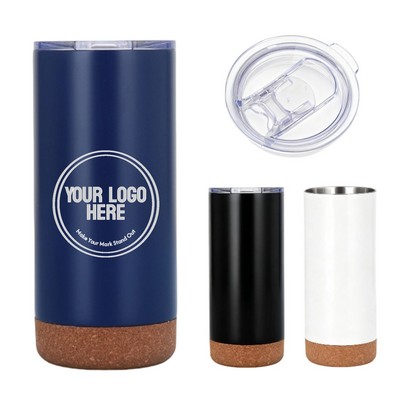 16oz Slim Insulated Tumbler with Cork Base