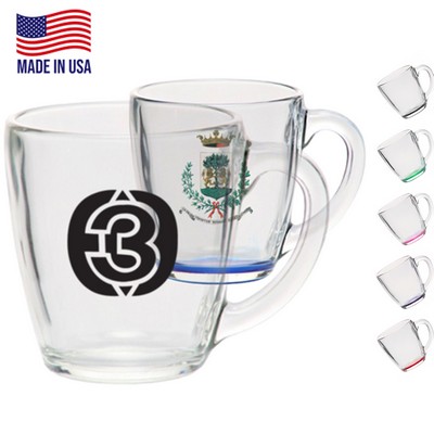15.5 oz. USA Made Tapered Glass Coffee Mugs w/ Custom Imprint Cups
