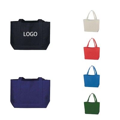 Classic Solid Color Canvas Tote Bag