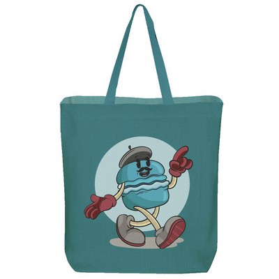 7 oz Cotton Canvas Tote Bag - 15"x16" w/ - 3"G- 22"Handle