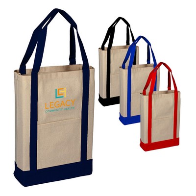 12 oz. Two Tone Canvas Deluxe Tote