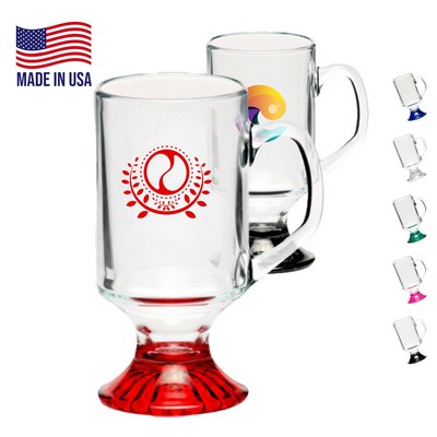 10 oz. USA Made ARC Footed Sports Custom Glass Mug