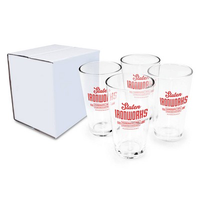 16 oz. Pint Glass, USA - Get Set of 4
