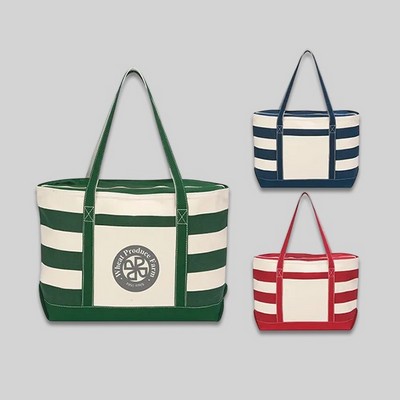 Cotton Canvas Nautical Tote Bag-BG