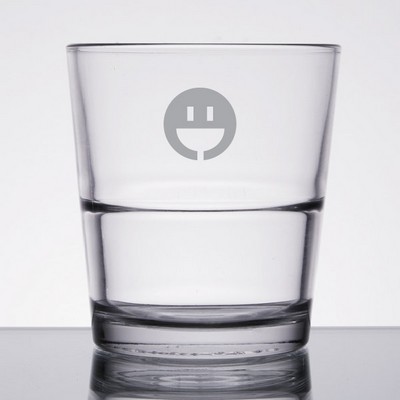 Laser Engraved Libbey® 15769 Restaurant Basics 12 oz. Stackable Rocks Glass