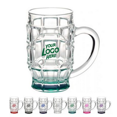 Dimpled Glass Beer Mugs 17.75 oz